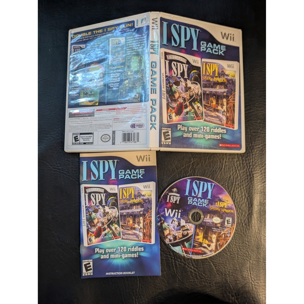 I Spy Game Pack Nintendo Wii Ultimate I Spy Spooky Mansion CIB Scholastic